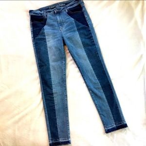 AEO Hi-Rise Jegging Crop Two Tone raw ham color